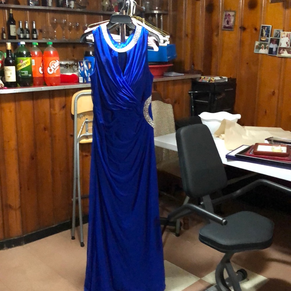 Blue sequenced fancy dress